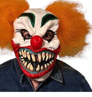 Scary Evil Clown Mask By Seasons Creepy Halloween Latex Costume Horror Cosplay